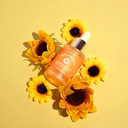 Facetory Sunflower Glow Hydrating Facial Oil With Jojoba And Sunflower 30Ml / 1.01 Fl Oz - With Jojoba Oil And Sunflower Seed Oil, Protecting And Balancing, For All Skin Types #TOP6