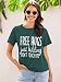Calvin&Sally Letter Print T Shirts Hawaiian Travel Holiday Family Sunshine Beach Vacation Tee Tops for Women Hiking Summer Cute Tees (Dark Green XL), X-Large