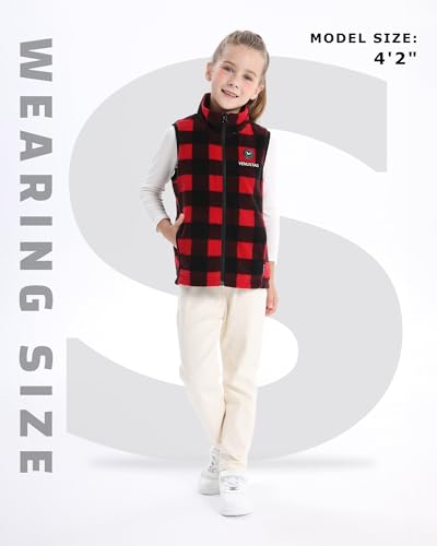 Image of Venustas Kids Heated Fleece Vest with Battery Pack Included, Warmer Youth Electric Heating Vest for Girls