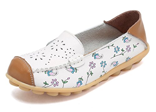 Image of VenusCelia Women's Floral Comfort Walking Flat Loafer