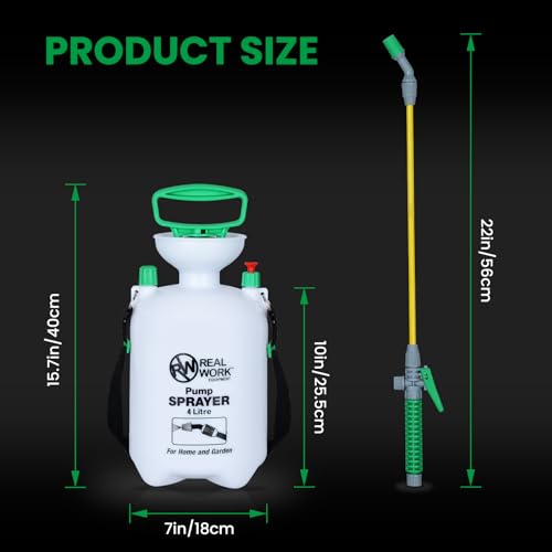 image for REALWORK 2pk 1-Gallon Handheld Tank Sprayer with Easy-Carry Shoulder S
