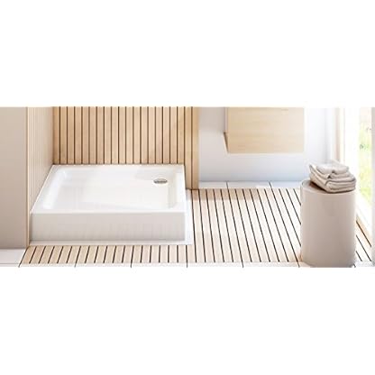 VBChome Acryl-Duschwanne 90x90x17 cm Duschtasse Grando Plus rechteckig Duschkabine Styroporträger extra flach Sanitär-Acryl Duschbecken stabil weiß+ Siphon – Bild 6
