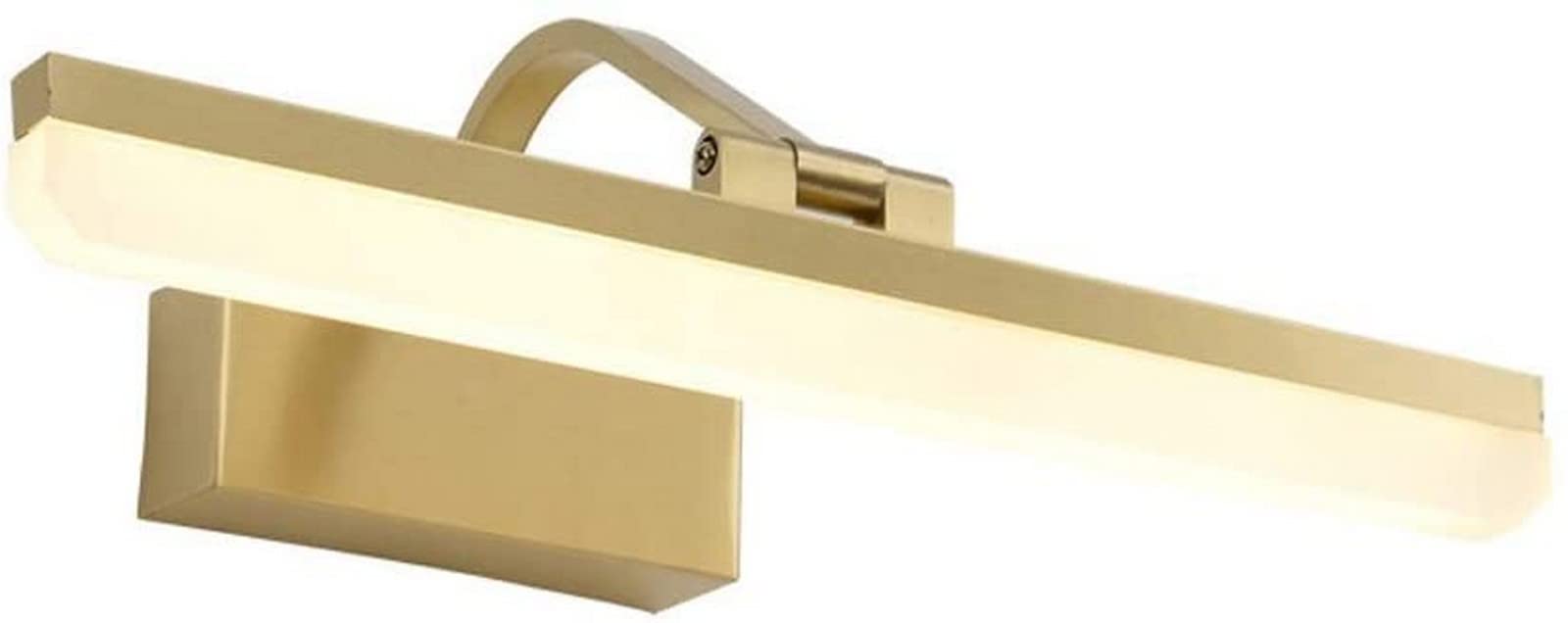 Miroir armoire éclairé par une applique LED en cuivre de 26cm pour un maquillage parfait