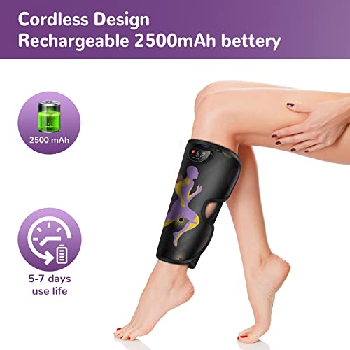 Image of QUINEAR Cordless Leg Massager, Air Compression Calf Massager for Circulation Pain Relief, Sequential Compression Device with 3 Modes 3 Intensities for Swelling Soreness - Ideal Gift for Mom and Dad