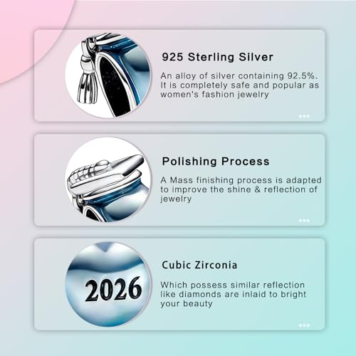 Image of LUXILLA Love You Best Friend Grandma Wife Heart Charm 925 Sterling Silver Charms Fit for Bracelets Necklace Jewelry Gift for Women