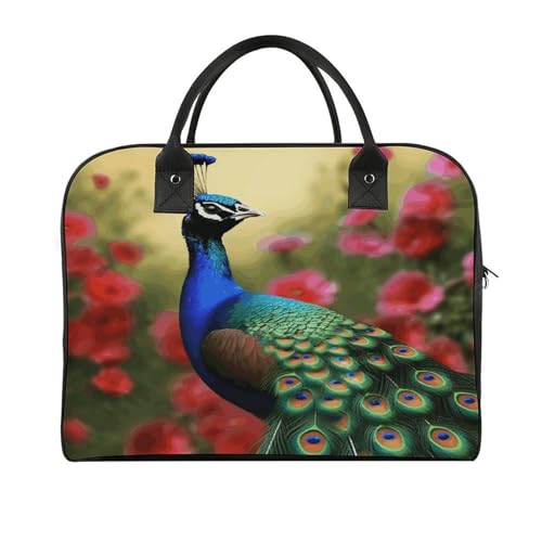 Maletín liviano para laptop Peacock Flowers unisex miniatura 1