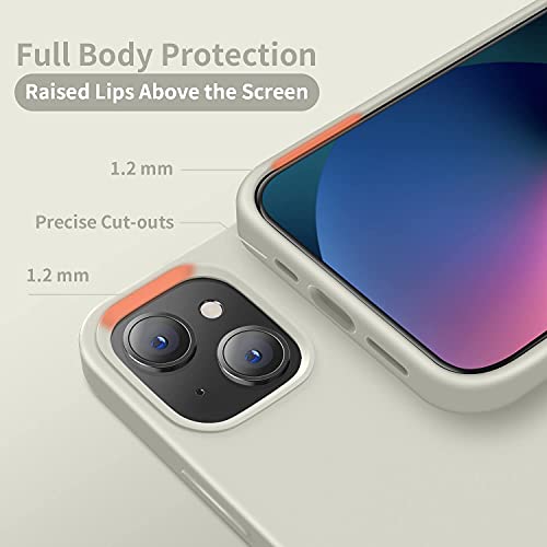 Image of Silicone Back Cover Case Compatible with iPhone 14 Plus (Beige)