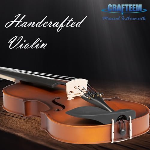 image for Crafteem Handcrafted Premium Violin Outfit for Kids Beginner, Student,