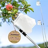 Gravidus Obstpflücker mit Teleskopstange – Verstellbar 136-240 cm, Erntehelfer effizient für Äpfel & Birnen