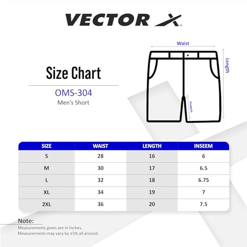 Image of VECTOR X Polyester Solid Sports Men Shorts for Running, Training, Fitness or Casual Use