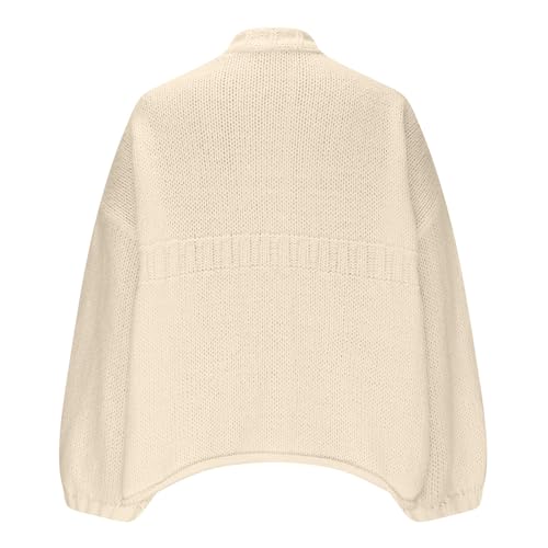 Womens Cardigan Sweaters Loose Open Front Long Sleeve Button Down Knit Outwear New Cable Knit V Neck Cardigan Coats4