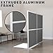 VIVO Modular Wall System, 2 PET Panels, Modern Professional Office Cubicle Dividers, Freestanding Privacy-Screen, 66 inches High, Dark Gray, PP-MWS63D