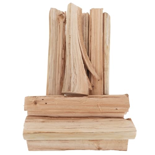 Toyvian Legna da Ardere Secca 22 Cm in Ceppi di Legno Duro per Braciere da Esterno, Caminetti Interni e Barbecue, Confezione da 10 Pezzi per Falò, Forno Pizza e Affumicatura in Giardino