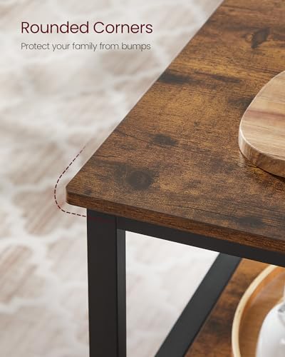 image for VASAGLE Kitchen Island with 3 Shelves, 39.4 Inches Width Kitchen Shelf