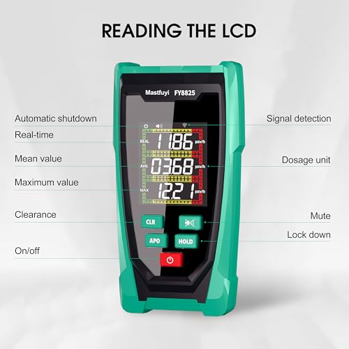 Mastfuyi Dosímetro de Radiação Nuclear com Contador Geiger, Detector de Radiação Nuclear Recarregáve