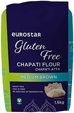 Eurostar Gluten Free Medium Brown Chapati Flour 1.5 kg