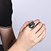 TIGRADE Jewelry 316l Men's Stainless Steel Vintage Gothic High Polish Black Skull Biker Ring(11)