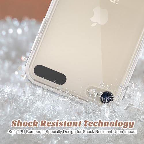 ULAK Compatible with iPod Touch 7/6/5 Case, Clear Transparent Slim Hybrid TPU Bumper/Scratch Resistant Hard PC Back, Corner Shock Absorption Case for iTouch 5th 6th 7th Generation, Clear