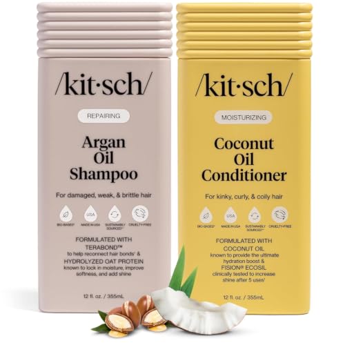 Kitsch Argan Oil Shampoo & Coconut Oil Conditioner Set 12 oz image 5