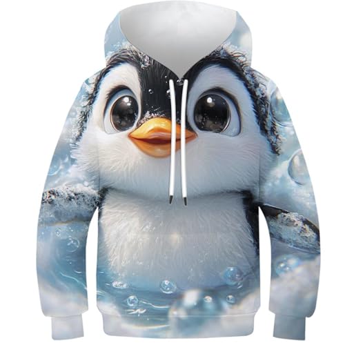Sweat à capuche pingouin pour le chill : pull streetwear ado 13-15 ans