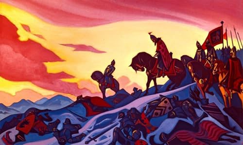 Lienzo de Alexander Nevsky de Roerich cuadro decorativo para oficina de 60x90cm