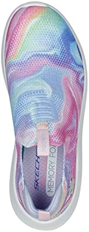 Skechers Kids Girls Ultra Flex 2.0-Swirlology Sneaker, Lavender/Multi, 4 Big Kid | Image 3