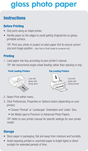 Great Premium Quality Photo Glossy White Paper 8.3"X11.7" A4 Size 20 Sheets Weight 180Gsm. Dries Quickly Excellent Price Much Better Finish Colors Best Look Pictures Print For All Inkjet Printer #TOP5