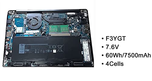 Image of Fugen Laptop Battery F3YGT Compatible for Dell Latitude 14 7480 7490 12 7280 7290 13 7000 7380 7390 P73G002 E7280 E7480 E7290 Laptop DM6WC KG7VF 2X39G KG7VF V4940 451-BBYE 453-BBCF