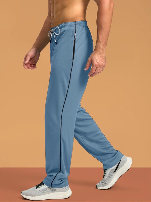 Image of Pinkmint Men's Spandex Track Pant ll Stylish Regular Fit Track with Side Zip Pocket ll Gym Wear ll Yoga ll Sports (Pack of 1 | Available in Plus Size)