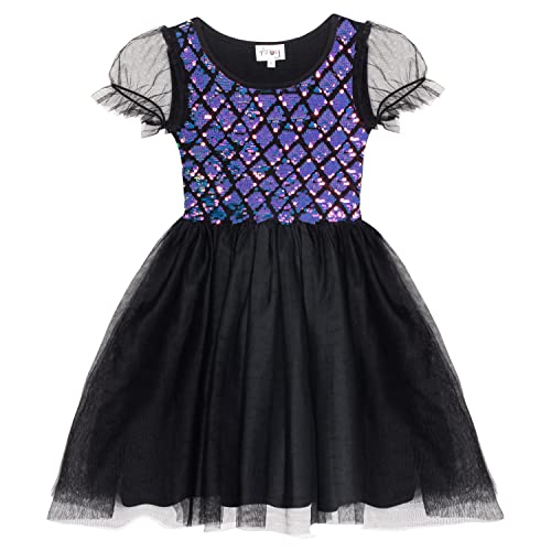 Toddler Girl Dresses Mermaid Themed Sequin Princess Casual Short Sleeve Tutu Dress Girls Birthday Party Skirts 3-7T