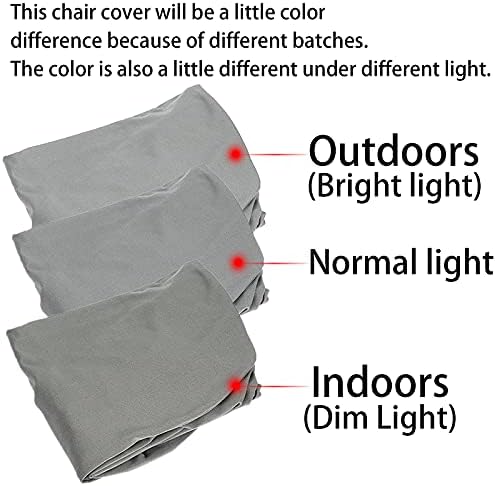 BTSKY 2 Pack Grey Bar Stools Slipcovers with Backrest Cover Stretch Chair Cover for Short Swivel Dining Chair Back Chair Bar Stool Chair (No Chairs)