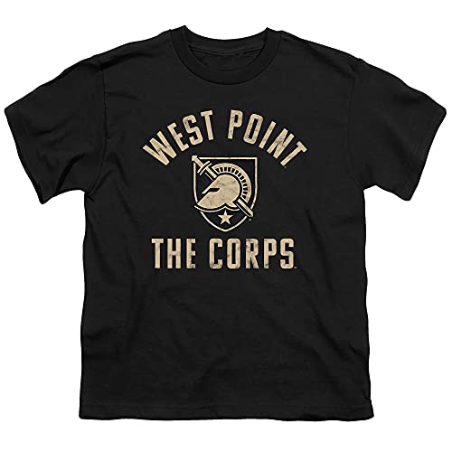 West Point United States Military Academy Official USMA Black Knights Logo Unisex Youth T Shirt,Black, X-Large