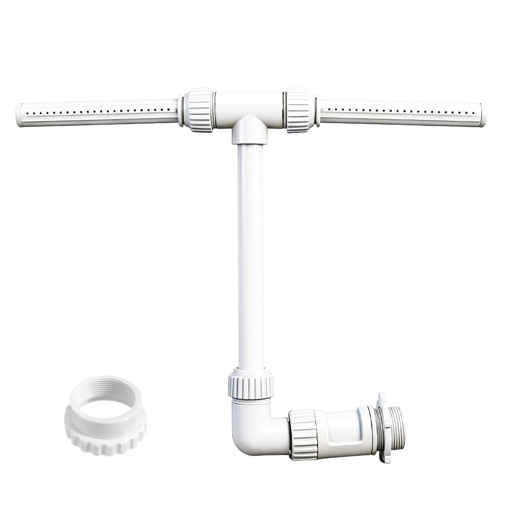 NAVESO Pool Brunnen Wasserfall,Pool Wasserfall Dual Spray Einstellbarer,Pool Springbrunnen Fontäne mit Adapter, Poolwasserfall,Wasserfall für Poo-l und Spa