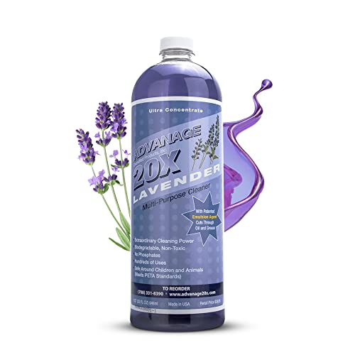 advantage lavender - ADVANAGE the Wonder Cleaner® 20X Multi-Purpose, Lavender Scented, One Quart. 32 Fluid Ounces. Made in the USA.