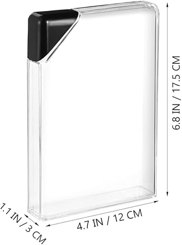 Miniatura 3 de MAGICLULU 2 botellas de agua planas, botellas de agua cuadradas transparentes de almacenamiento, las botellas de agua planas diseñadas para caber en