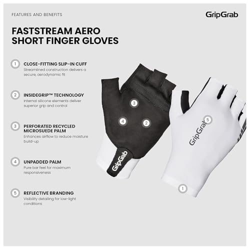 Gants de cyclisme GripGrab FastStream Aero pour éviter la transpiration et glisser