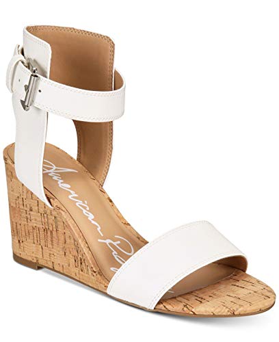 American Rag Womens Aislinn Open Toe Casual Platform Sandals, White Pu, Size 9.0