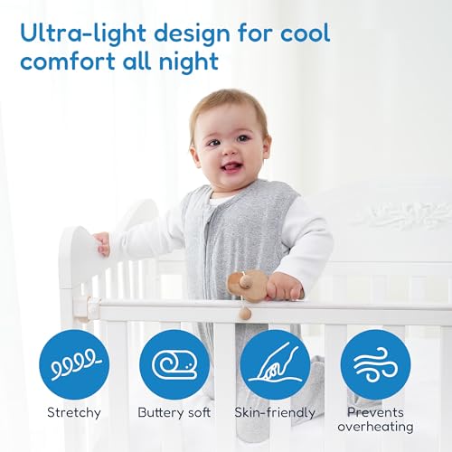 Image of TotAha Sleep Sack 12-18-24 Months 3-Pack, Buttery Soft Baby Wearable Blanket, Light Baby Sleeping Bag with 2-Way Zippers for Boys and Girls, 0.5 TOG