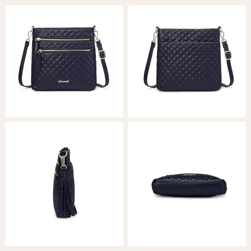 Image of LOVEVOOK Crossbody Purses for Women, Multi Pocket Casual Crossbody Bag, Medium Shoulder Bag Vegan Leather Handbags