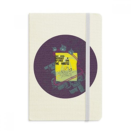 Carnet de notes A5 roller coaster journal intime à couverture rigide tissu