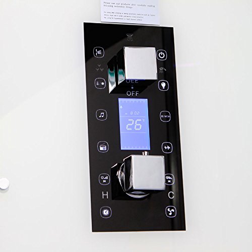 EAGO Dampfdusche DA336F12 schwarz/ 150×150-8