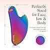 Kitsch Stainless Steel Gua Sha Facial Tools - Lymphatic Drainage Massager for Face & Chin, Jawline Shaper, Double Chin Reducer, Guasha Tool for Face Massager, Skin Care Tools - Irridescent #4