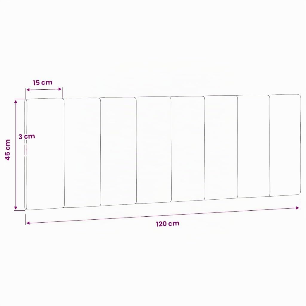 vidaXL Cuscino Testiera Hanko Nero 120 cm in Velluto