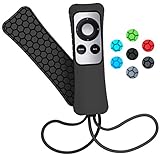 Sahiyeah Case Compatible for Apple TV Remote Case Light Weight Anti Slip Waterproof Shockproof Silicone Protective Case Cover for Apple TV 2 3 Remote Controller,Black