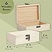 Juvale Wood Boxes for Crafts - 5.9 x 3.9 x 1.97 In, 6-Pack Brown Paulownia Wood - Paintable & Engravable Boxes to Decorate & Jewelry Storage