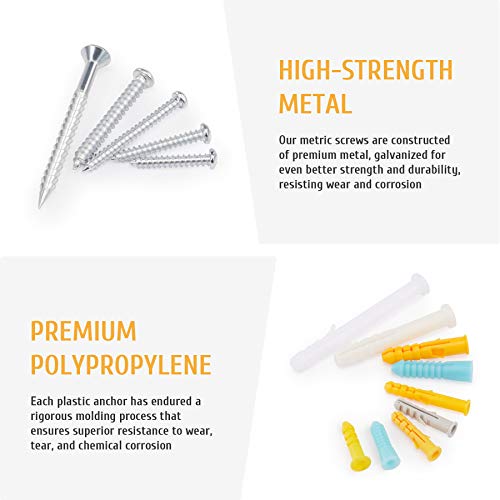 image for CO-Z 320pc Drywall Anchors and Screws Assortment | Wall Mount Furnitur