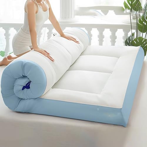 Colchoneta de dormir japonesa portátil de 90 x 200 x 10 cm, almohadilla de camping enrollable, ideal para relajarse en el hogar y al aire libre, colchón de viaje ligero para un sueño cómodo.