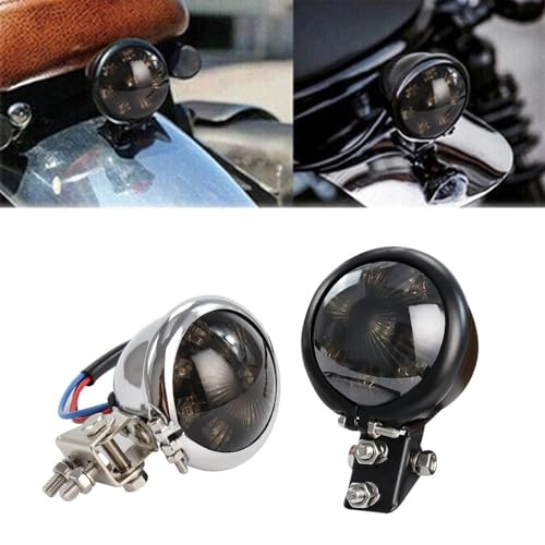 Luz trasera de freno de 12V con soporte ajustable para moto Chopper 2
