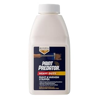 Bartoline Paint Predator Heavy Duty and Varnish Stripper 500 ml, Professional Strength, Non-Caustic Remover for Wood, Metal and Masonry