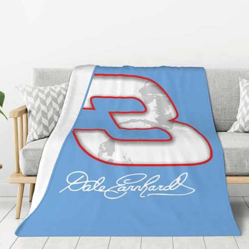 XYLTRADE Dale Earnhardt Sr 3 Throw Blanket, Fleece Blankets Cozy Warm for Living Room Couch Bed 40"X30"
